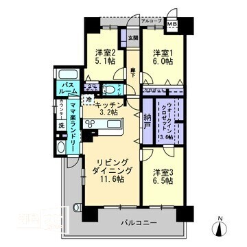 アルファスマート国分の間取り