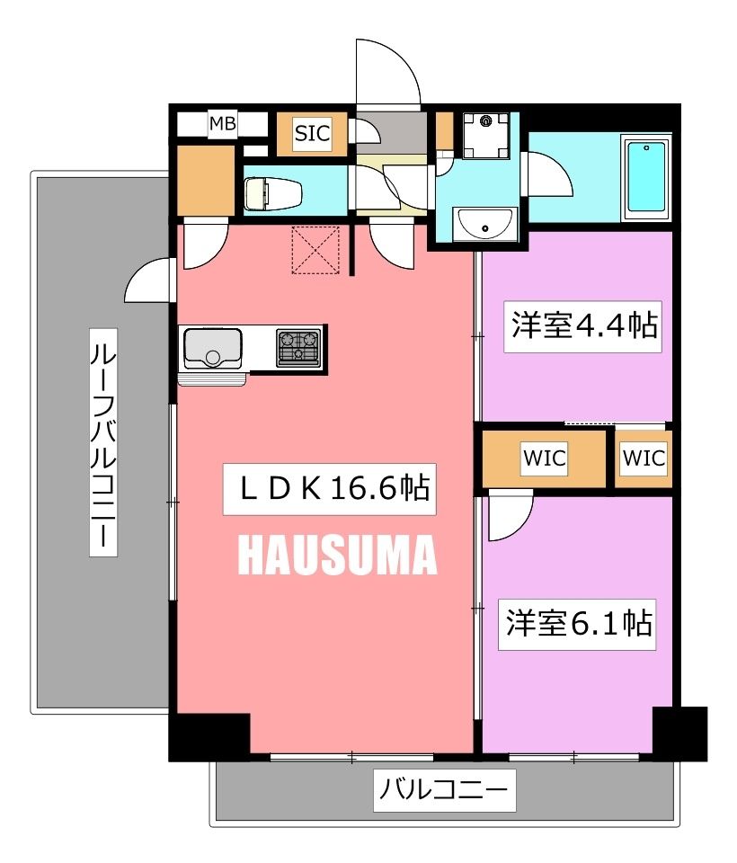 北区赤羽南のマンションの間取り