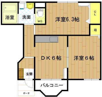 度会郡玉城町妙法寺のアパートの間取り