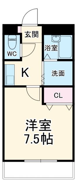 岐阜市茜部菱野のアパートの間取り