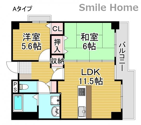 メゾンキコー住之江の間取り