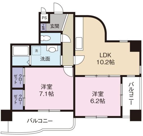 ウイルコート花岡の間取り