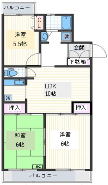 コーエープラザBの間取り