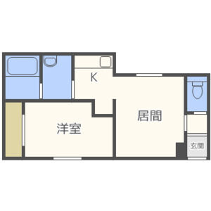 札幌市西区八軒十条東のマンションの間取り