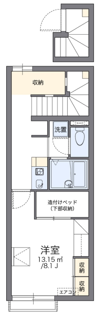 名古屋市緑区大根山のアパートの間取り