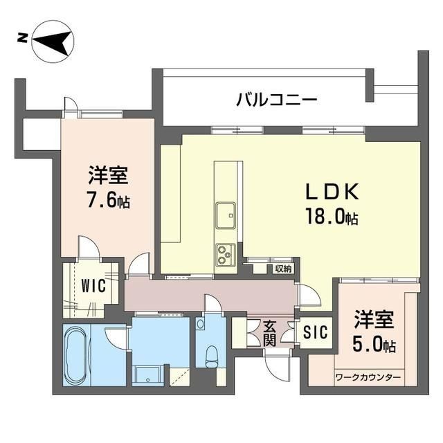 川崎市幸区小倉のマンションの間取り