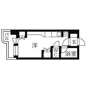 札幌市中央区南四条西のマンションの間取り