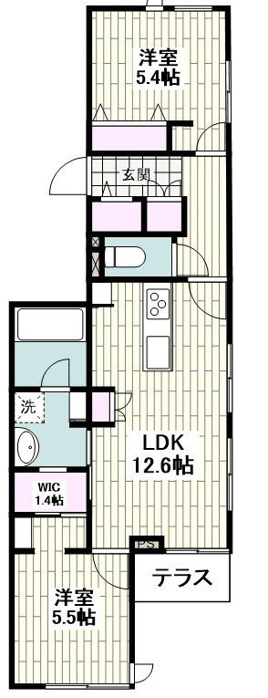 鎌倉市材木座のマンションの間取り