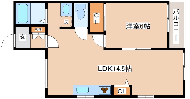 神戸市長田区池田広町のアパートの間取り