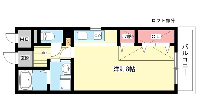 豊中市桜の町のマンションの間取り