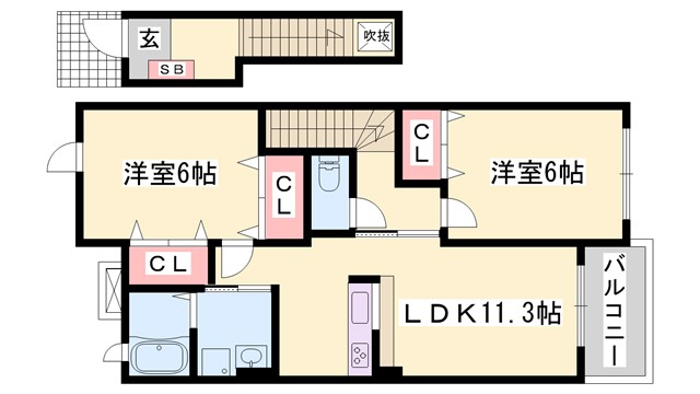 ブリランテ　ウノの間取り