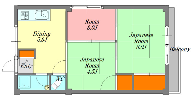 広島市佐伯区隅の浜のマンションの間取り