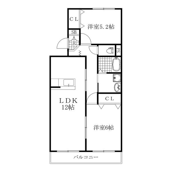 豊川市御油町のアパートの間取り