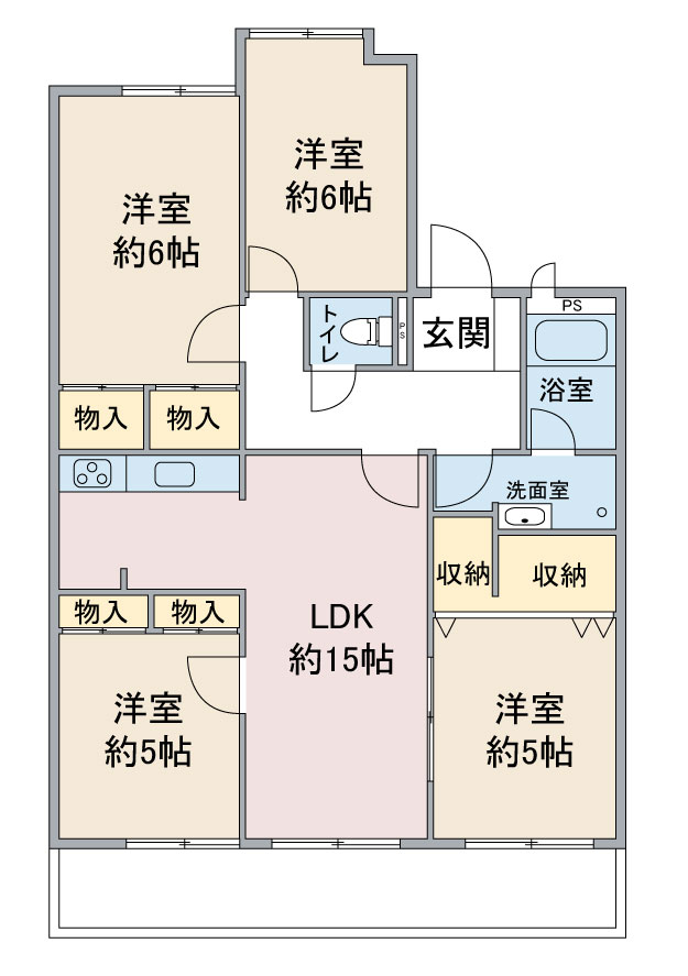 【リーフコートIIの間取り】