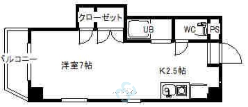 福岡市城南区堤のマンションの間取り