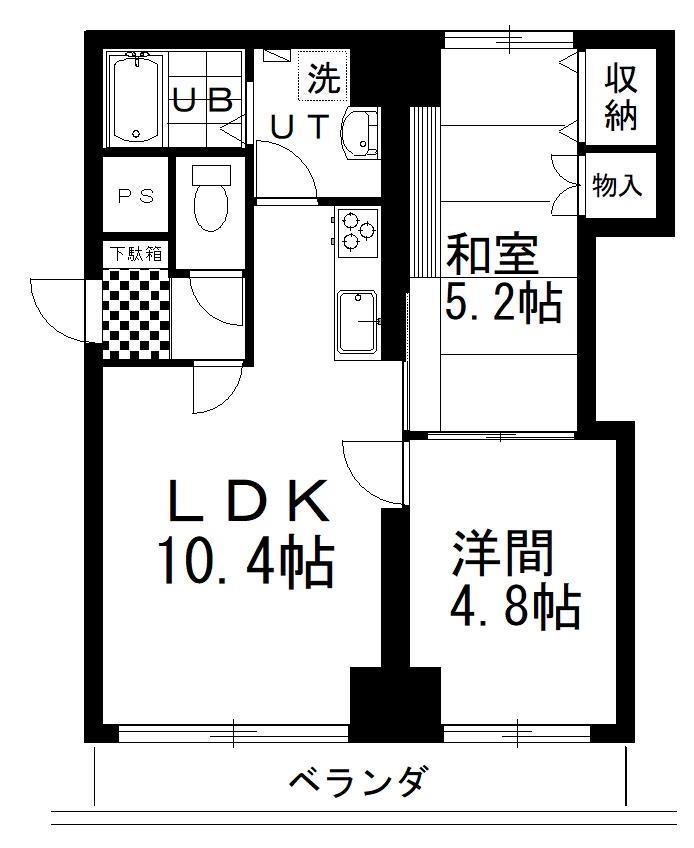 釧路共栄マンションズの間取り