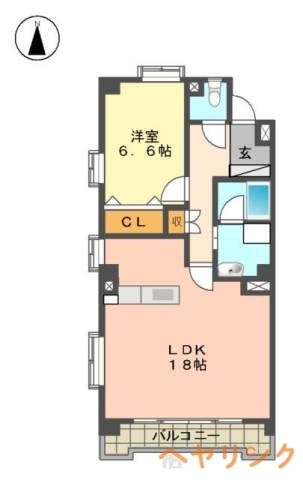 名古屋市名東区つつじが丘のマンションの間取り