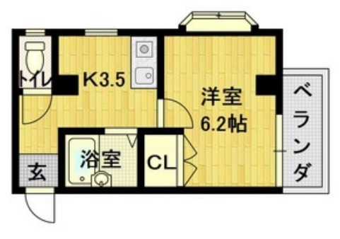 堺市堺区南旅篭町東のマンションの間取り