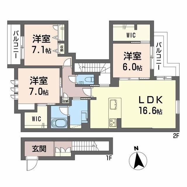 鹿児島市鷹師のマンションの間取り