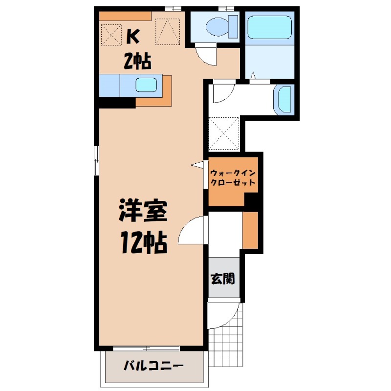 【猿島郡境町のアパートの間取り】