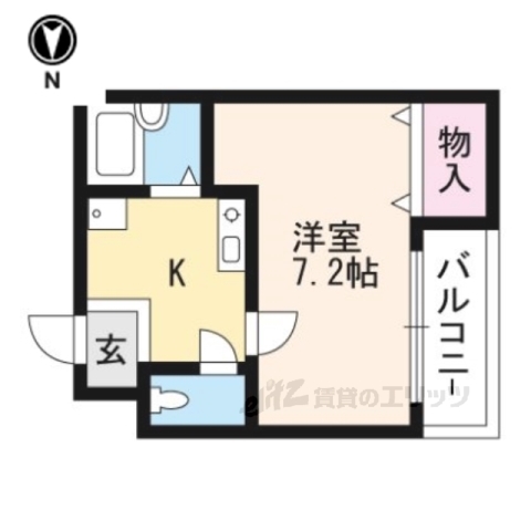 京都市上京区油橋詰町のマンションの間取り