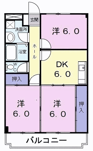 ジャーマンアイリス西川の間取り