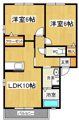 ルミエール鳴門Ｂの間取り