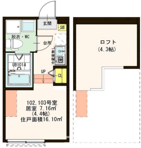 Roots四ツ木の間取り