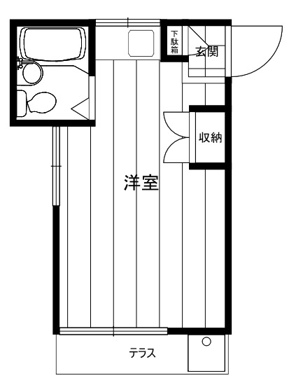 横浜市港北区下田町のアパートの間取り