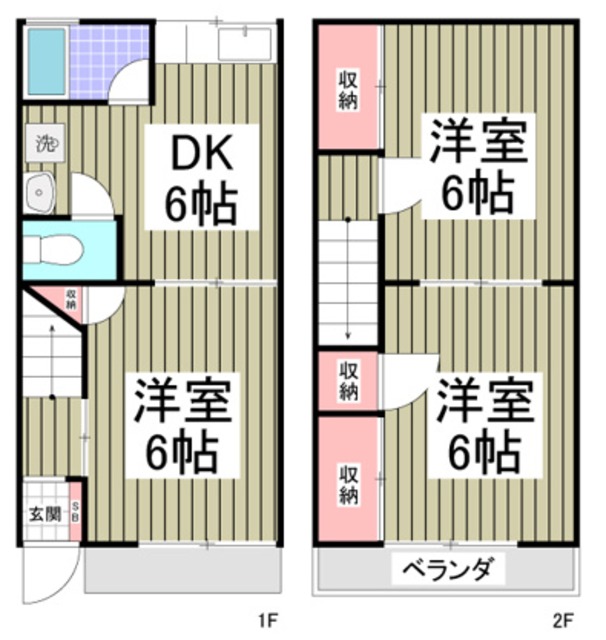 フカイハイツ A棟の間取り