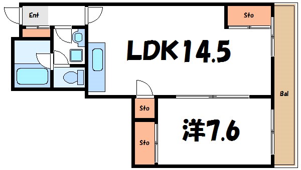 【江戸川区船堀のマンションの間取り】