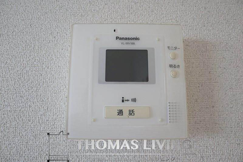 セキュリティ　来客者が確認できるモニター付きインターフォン