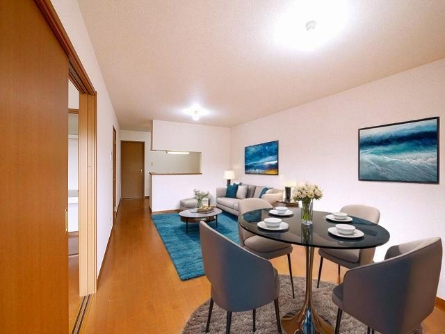 居室・リビング　CGで家具等を配置したもので家具等は含まれません