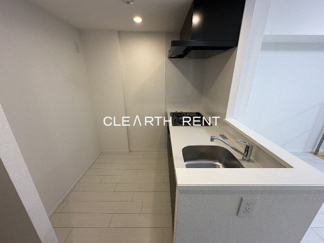 キッチン　グリル付き３口システムキッチン