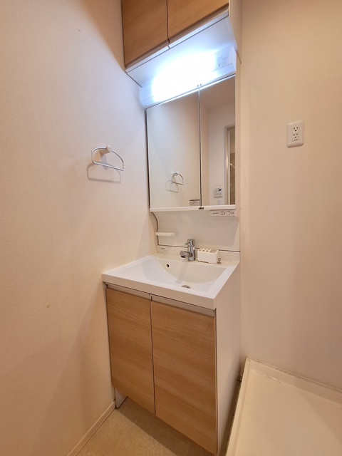 洗面設備　★上下に収納のある独立洗面台★別号室のお写真です