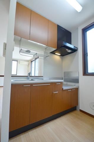 キッチン　２口ガスコンロ設置可能