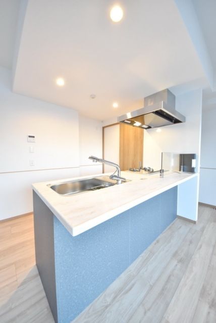 バス・シャワールーム　おしゃれなオープンタイプのシステムキッチン