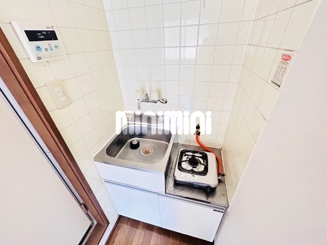 キッチン　一口ガスコンロ付き