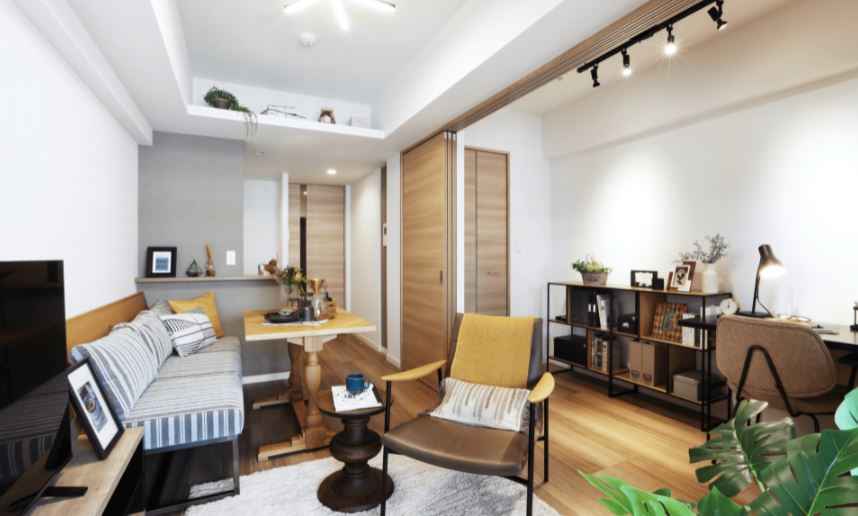 居室・リビング　こちらのリビングで趣味の時間をお楽しみください