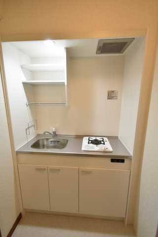 キッチン　1口ガスコンロ付きキッチン