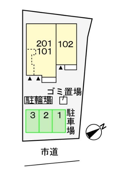 駐車場　敷地内駐車場です。