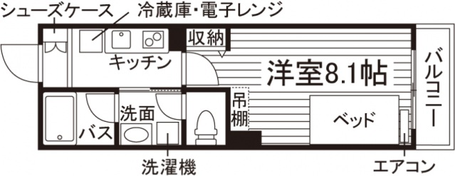 山口大工学部南学生マンションの間取り写真