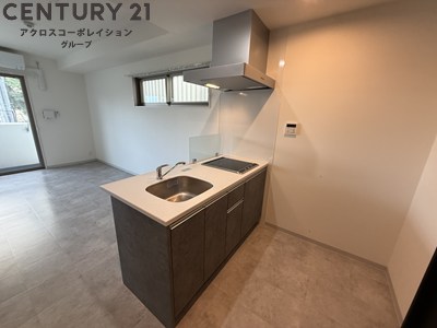 キッチン　2口ガスコンロ付で機能的なキッチンです！