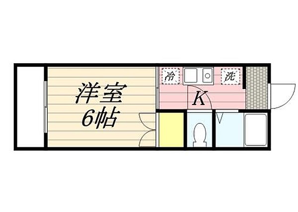 ＪＲ鹿児島本線 九産大前駅 徒歩3分 4階建 築41年の間取り写真