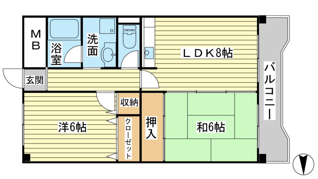 相生中村コーポの間取り写真