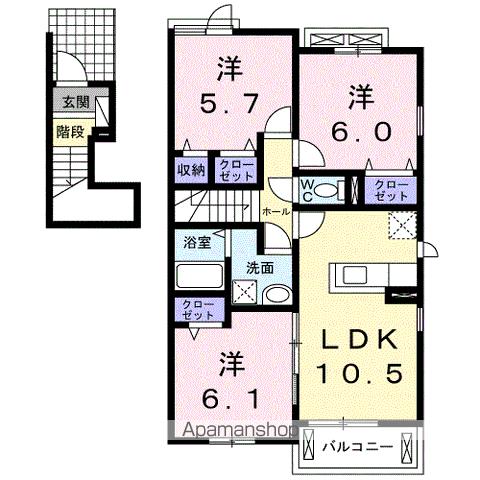 ＪＲ東海道本線 焼津駅 バス乗車時間：13分 最寄りバス停で下車 徒歩6分 2階建 築14年の間取り写真