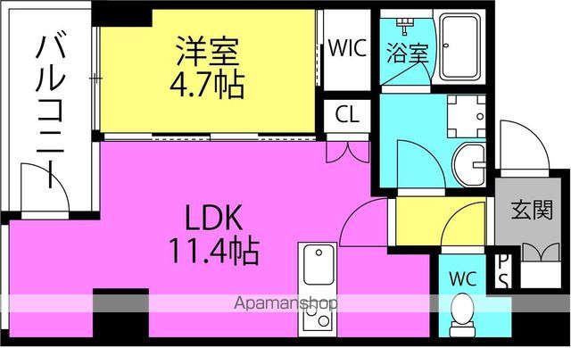 地下鉄堺筋線 天神橋筋六丁目駅 徒歩3分 15階建 築4年の間取り写真