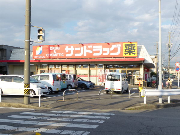 ドラックストア　サンドラッグ美園店徒歩約２分（ドラッグストア）まで166m