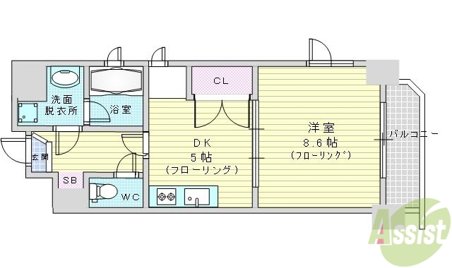 天満泉マンションの間取り写真