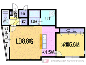 【小樽市相生町のマンションの間取り】